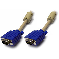VGA-cable Male to Male with ferrites 2m