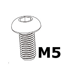 Ruuvi M5x12, Button Socket Head Cap, 100kpl