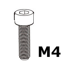Ruuvi M4x20, Socket Head Cap, 20kpl