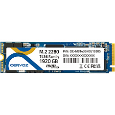 960GB M.2 2280 SSD, NVME, Industrial, T436 Cervoz