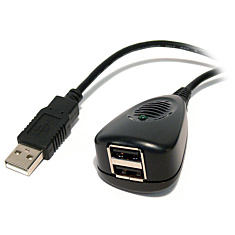 USB-Hub kaapeli A-A Uros-2xNaaras 5m