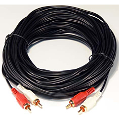 Kaapeli 2xRCA uros/2xRCA uros, 10m
