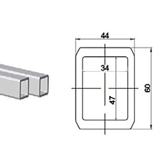 44x60mm Pipe 1meter