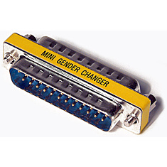 Mini gender changer DB25 Male-Male