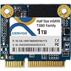1TB mSATA Half-Size SSD, TLC Ind, T380, Wide-Temp