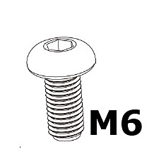 Ruuvi M6x16, Button Socket Head Cap, 20kpl