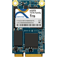 1TB mSATA SSD, TLC Ind, T376, Wide-Temp, Power-Guard