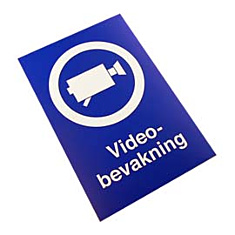 Videobevakning kyltti muovi 200x300mm