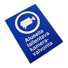 Videovalvonta kyltti tarra 150x200mm