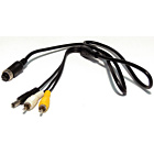 4Pin naaras - 2xRCA uros+virta uros