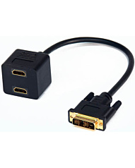 1xDVI(18+1) m - 2xHDMI f, 19-pin