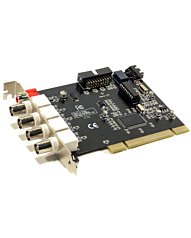 PCI DVR card 4 channel 25fps H.264 TV-Out
