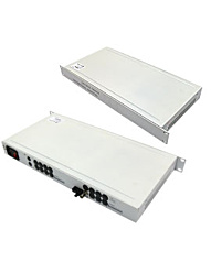 19" Multiplexer 1-ch video-multimode transmitter and receiver