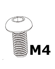 Ruuvi M4x10, Button Socket Head Cap, 100kpl
