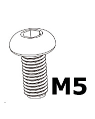 Ruuvi M5x10, Button Socket Head Cap, 100kpl