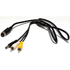 4Pin naaras - 2xRCA uros+virta uros