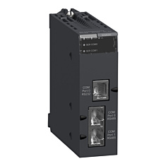 BMXNOM0200 communication module, Modicon X80, Serial link module, 2 RS485 or 232 ports in Modbus and character mode