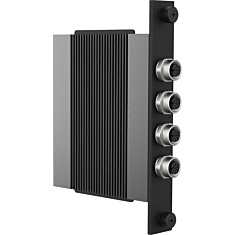 4x 1GbE LAN Ports, M12 A-Coded Connector, 1 Deck