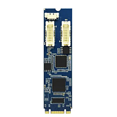 M.2 2280 (B+M key) 2-port 1GbE SFP Ethernet board (-40℃~+85℃)
