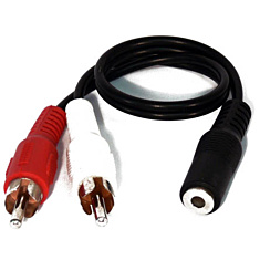 3.5mm Stereo naaras - 2xRCA uros