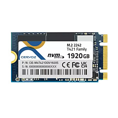 960GB M.2 2242 SSD, NVME, Industrial, T421 Cervoz, B+M, Wide-Temp
