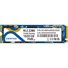 960GB M.2 2280 SSD, NVME, Industrial, T436 Cervoz, Wide-Temp &PowerGuard
