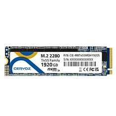 960GB M.2 2280 SSD, NVME, Industrial, T445 Cervoz, Wide-Temp