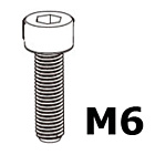 Ruuvi M6x12, Socket Head Cap, 20kpl